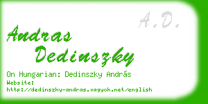 andras dedinszky business card