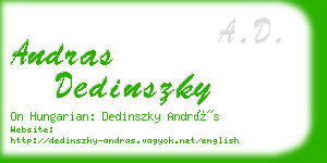 andras dedinszky business card
